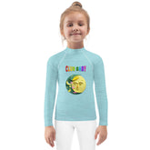 Front view of Enchanted Adventure Kids Rash Guard.